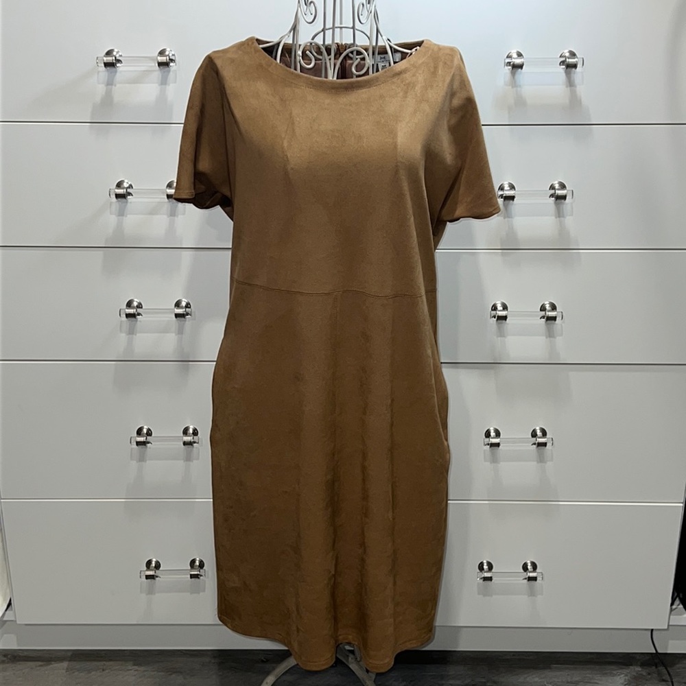 H by Halston Faux Suede Dress, size S/P